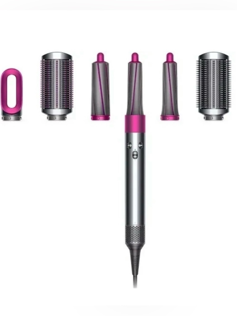 Dyson Airwrap™ + long hair attachments! 0.8”, 1.2” & 1.6” (Nickel/Fuchsia)